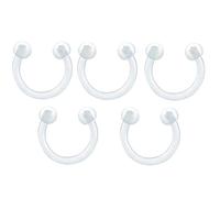 5 Pcs Acrylique Nez Sept Anneau Piercing Cercle BCR en Acier Inoxydable Lèvre Cartilage Boucle d'oreille Vis Prisonnière Circulaire Oreille Bijoux Fer à Cheval Pratique Handled