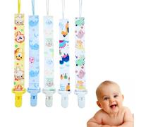 5 Pcs Attache Sucette Bébé, Attache Tétine Sucette Chaîne en Tissu Convient aux Sucettes Jouets de Dentition pour Bébé pour Nouveau-né Baby Shower