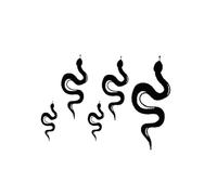 5 PCS Autocollant De Jus De Fines Herbes Autocollant De Tatouage De Serpent Noir Petit Doigt De Serpent Clavicule Imperméable Durable Faux Tatouage