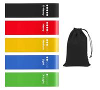 5 Pcs Bande Elastique Musculation, Elastique Sport Fitness Musculations, Elastiques Resistance Bands avec 5 Niveaux de Force, Bande de Resistance Musculation Maison Yoga Pilates Accessoires