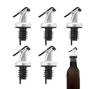 5 Pcs Bec Verseur Huile d'olive,Alcool Bouchon,Doseur Argent,Bouteille Olive Distributeur Becs Refermable,for Pratiques Avec en Caoutchouc Huilier et Polyvalents,Dosage Précis Verseurs Pour Bouteille