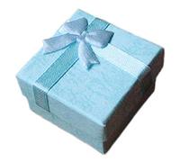 5 Pcs Bowknot Style Anneau Boucle D'oreille Bijoux Cadeau Boîte De Rangement Boîtes Carré Collier Bracelet Paquet Boîte De Papier - 4 * 4 * 2.5cm - Bleu Ciel De Haute QualitéUtile et professionnel.