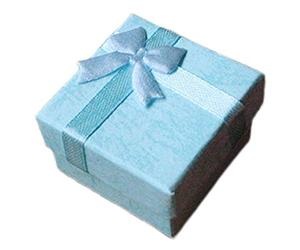 5 Pcs Bowknot Style Anneau Boucle D'oreille Bijoux Cadeau Boîte De Rangement Boîtes Carré Collier Bracelet Paquet Boîte De Papier - 4 * 4 * 2.5cm - Bleu Ciel De Haute QualitéUtile et professionnel.