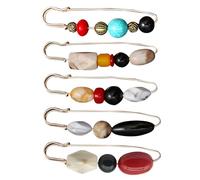 5 Pcs Broches Vintage,Pinces à Cardigan Châle Clips Clip Écharpe Retro Cardigan Clip Épingle à Châle de Pull Épingles à Nourrice Broche de Perle Rétro Cardigan Clip de Broche pour Femme (Couleur)