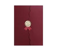 5 Pcs Bronzage Couverture de Certificats Diplôme Élégantes Porte-Certificats A4 Etuis Trois Volets Protège-Documents Couverture de Document 314 * 218MM Dossier de Présentation Enveloppe