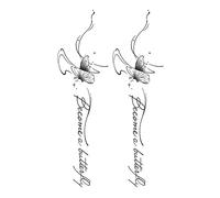 5 PCS Butterfly Herbal Tattoo sticker imperméable à l'eau féminine durable demi - permanent bras clavicule