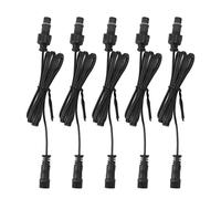 5 Pcs Câble d'Extension Étanche IP67 pour Lumières de Terrasse, 3,3 Pieds, Connecteur 2 Broches Mâle/Femelle en PVC Ignifuge, pour Éclairage Extérieur de Jardin