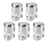 ☀5 pcs Champagne Bouchon Vin Boissons Bouteille Scellant pour La Maison Bars Utilisation, Acier Inoxydable☀-GOL