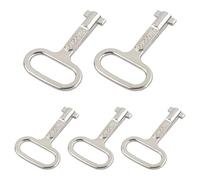 5 Pcs ente en Métal, Clé Slotted Poubelle, Clé Utilitaire Multifonction Électrique Coffret e Compteur de Gaz pour Boîte Électrique Gaz Eau Armoire de Compteur Électrique Boîte Armoire