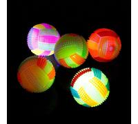 5 PCs clignotant balles rebondissantes lugubres jouets balles antistress Spike doux Light Up appareils de fitness