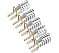5 pcs Conseils pratiques d'extension des ongles Guide de forme en aluminium Guide de forme réutilisable Acrylique portable Formes françaises d'art des ongles pour vernis (Argent) La mode