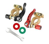 5 PCS Cosse Batterie Voiture 12V/24V/60V,Connecteur de Borne de Batterie Serrage Rapide Serré Solidement,Positive et Négative Bornes de Batterie Connecteurs Laiton pour Voiture/Camion/Navire/Moto