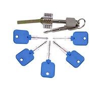 5 pcs Croix Outil de crochetage de serrure avec ensemble de croix Transparent Lock, Master Cross Lock clés crochetage de serrure de sport pour