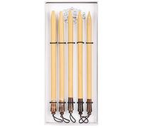 5 Pcs Dip Pen, Calligraphie Vintage Bambou Dessin Stylo à Plume Bambou Qalam Fabriqué à la Main Manga Encre à Tremper en Bois Peinture Kit Fournitures Scolaires Plume Naturelle (Ensemble d'embouts