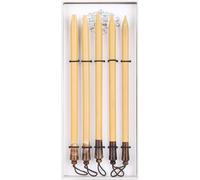 5 Pcs Dip Pen, Calligraphie Vintage Bambou Dessin Stylo À Plume Bambou Qalam Fabriqué À La Main Manga Encre À Tremper En Bois Peinture Kit Fournitures Scolaires Plume Naturelle (Ensemble D'embouts