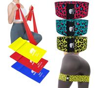 5 Pcs Elastic Bands And 3 Resistance Bands (180cm) For Home Fitness,Ideal Equipment For Gym,Pilates,Yoga