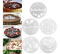 5 PCS En Plastique Outil De Cuisson Gâteau Pochoirs De Décoration Gâteau Spray Moule Pochoir Modèle De Décoration De Gâteau Outils pour Anniversaire De Mariage Gâteau Décoration