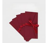 5 Pcs Enveloppe Cadeau Rouge Bordeaux 22x11 cm Design Créatif pour Carte de Voeux Invitation Mariage et Anniversaire Papier Épais de Qualité Supérieure Format Idéal pour Écrire une Lettre Amour