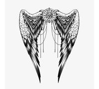 5 PCS Fallen Angel Herbal Tattoo sticker back back poitrine jus homme imperméable à l'eau et durable