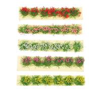 5 Pcs Fleur Tuft Toroling Modèle Kit Fleur Herbe Tuft Bouffe Diy Floral Miniature Floral Artificielle Bouffes pour Jardin Paysage Ferroviaire Diorama