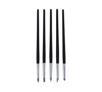 5 Pcs Flexible Silicone Cire Couleur Shapers pour Pastels Silicone Sculptant Outils Argile Sculptant Sculpture Poterie Faire Outil Stylo avec Poignées en Bois
