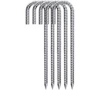 5 Pcs For Fixing Pegs,30 Cm Ground Pegs,J-Shaped Ground Pegs,Metal Trampoline Anchor For Camping Tent Swing Garden