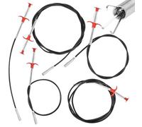 5 Pcs Furet Deboucheur Canalisation Professionnel, 60/90/160/200/300 cm Pinces à Griffes Flexibles 4 Griffes,WC Nettoyage Furet Plomberie Débouchage pour Déboucheur Toilette égouts Cuisine Douche