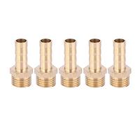 5 pcs G1/4 Filetage Mâle Connecteur Barb Laiton Raccord Joint pour Gaz Liquide (8 mm)
