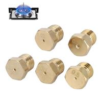5 Pcs Gicleur Gaz Butane Universels, Gicleur Gaz de Ville, Gicleur Gaz Butane, pour Plaque de Cuisson au Gaz Naturel GPL, Injecteur Gaz Butane (0.5/0.7/0.7/0.87/1.02mm)