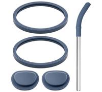 5 Pcs Gobelet Voyage Remplacement Set for Ninja BlendBOSS, Joint Silicone Bouchon Accessoires for Blender Smoothie Personnel, Anti-Fuite Tube Verre Réutilisable