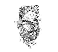 5 PCS Herbal Tattoo sticker écolière bras durable clavicule semi - permanent non réfléchissant imperméable à l'eau