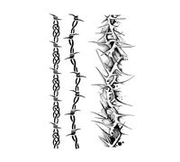 5 PCS Herbal Tattoo sticker jus durable hommes femmes imperméable à l'eau anneaux de bras d'épines