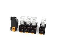 5 Pcs HH53PL DC 24V Coil 3PDT 11Pin 35mm DIN Rail Mounting Electromagnetic Relay