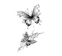 5 PCS Juice Herbal Tattoo sticker femme imperméable à l'eau et résistant à la transpiration durable clavicule dos