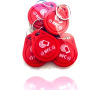 5 pcs. Kit NFC-Tag NTAG216 comme porte-clé adapté à tous les smartphones