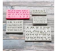 5 PCS Lettres et Chiffres Moules à Fondant,Chiffres 0-9 Alphabet A-Z Silicone Fondant Moule,pour Biscuits Gelée,Savon,Glaçon,Moule en Silicone Faire des desserts,Rose