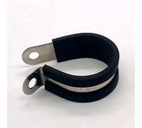 5 pcs/lot 304 en acier inoxydable doublé de caoutchouc P Clips câble de montage tuyau collier de serrage, for connecteur de tuyau câble Tube(16mm)