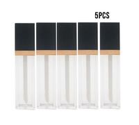 5 Pcs/Lot 7ml Brillant À Lèvres Tubes Vides Carré Clair Givré Rechargeable Bouteilles Cosmétiques Conteneur Bricolage Maquillage Rouge À Lèvres Emballage Tube