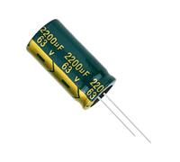 5 pcs/lot condensateur électrolytique en aluminium 63V2200UF 63V 2200UF 18 * 35MM 63V 2200UF 18 * 35MM Appareils électroniques