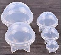5 pcs/lot de Sphère de boule Sphère Presse-papier Moule en silicone, pour polymère, argile, travaux manuels, résine époxy, confection de bijoux