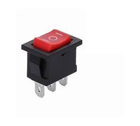 5 PCS/LOT KCD1 4 Pin 21 * 15mm ON-OFF Boat Car Rocker Switch 6A/250V AC 10A/125V AC With Red Blue Green Yellow Light Switch NWPNLXEA(3PIN 3End Red)