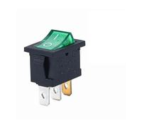 5 PCS/LOT KCD1 4 Pin 21 * 15mm ON-OFF Boat Car Rocker Switch 6A/250V AC 10A/125V AC With Red Blue Green Yellow Light Switch NWPNLXEA(3PIN G with lamp)