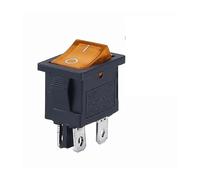 5 PCS/LOT KCD1 4 Pin 21 * 15mm ON-OFF Boat Car Rocker Switch 6A/250V AC 10A/125V AC With Red Blue Green Yellow Light Switch NWPNLXEA(4PIN Y with lamp)