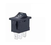 5 PCS/LOT KCD1 4 Pin 21 * 15mm ON-OFF Boat Car Rocker Switch 6A/250V AC 10A/125V AC With Red Blue Green Yellow Light Switch NWPNLXEA(3PIN 3End Black)