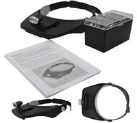 5 Pcs Loupe Bandeau Avec Lumière Led Pour Montres Et Bijoux, Smartphone, Tablette, Ordinateur Portable, Réparation De Drone 1,2 X / 1,8 X / 2,5 X / 3,5 X Zoom Y Compris Manuel