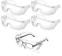 5 PCS Lunettes de Sécurité Transparentes Anti-buée, Bricolage Laboratoire | Lunettes de SéCurité Contre Gouttelettes Protection Yeux Lunettes Anti-PoussièRe, pour le Travail, Usage en Laboratoire