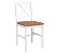 5 pcs Meuble salle à manger - Table à manger avec 4 chaises CLARENCE® MEUBLE DE CUISINE, Marron et blanc 108x65x73cm C4355248