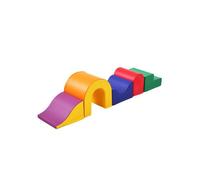 5 PCS Module Motricité Bébé, Blocs de Construction en Mousse pour Enfant avec Housse en Cuir Étanche, Parcours de Motricité Bébé