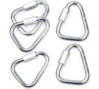 5 Pcs Mousquetons Triangulaires en Acier Inoxydable Maillons Mousqueton a Vis,Quick Link Petits Mousquetons à Vis en Acier Inoxydable,pour Sac à Dos,Extérieur Camping,Randonnée,Voyage,Sport,Escalade