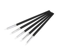 5 PCS Nail Art Sculpture Silicone Stylo Kit, Ensemble Pinceaux 3D pour Peinture sur Ongles en Bois